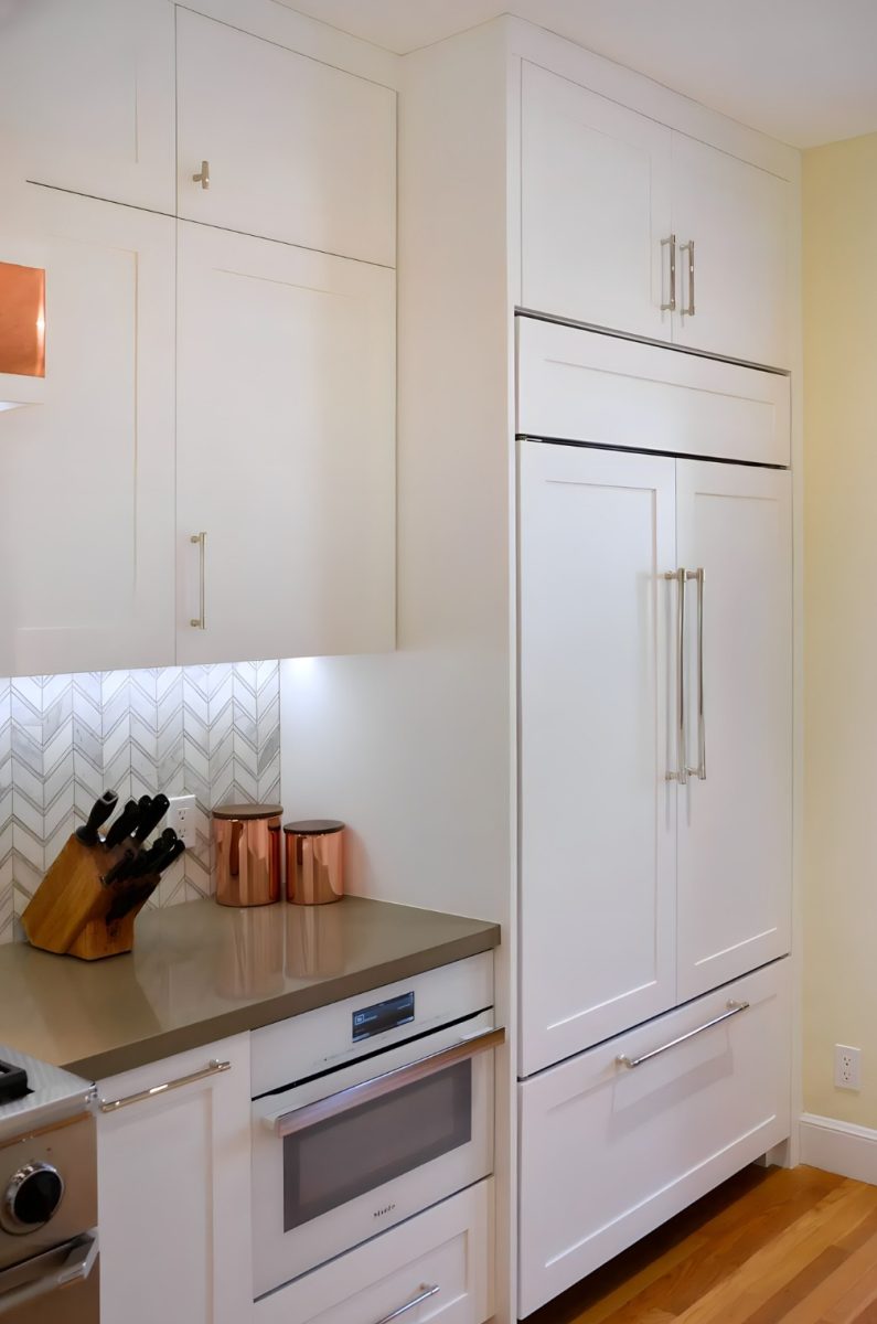 kitchen remodel in San Diego showing upgraded cabinetry, lighting, and layout transformation.